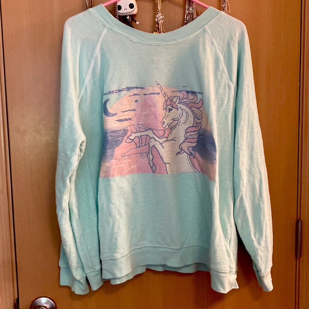 Wildfox Holographic unicorn shirt! Rare!
